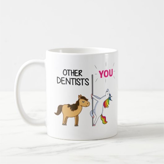Phantastisches Einhorngeschenk für Zahnärzte Kaffeetasse (Links)