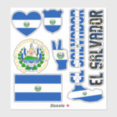 Phantastisches El Salvador, Formen Staatssymbole Aufkleber (Blatt)