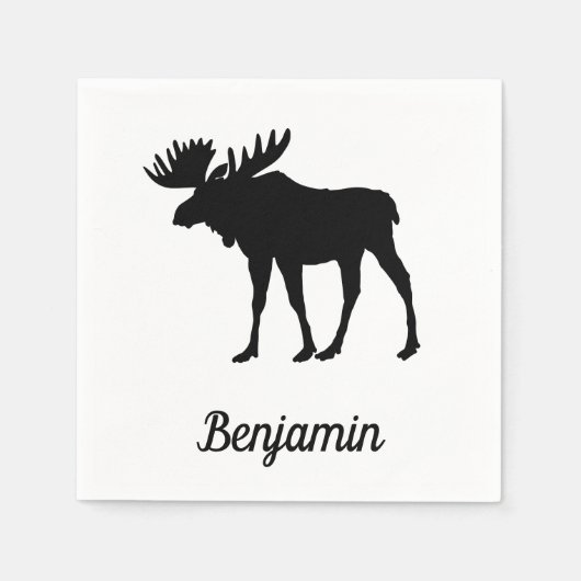 Phantastisches Elch Rustikal Serviette (Vorderseite)