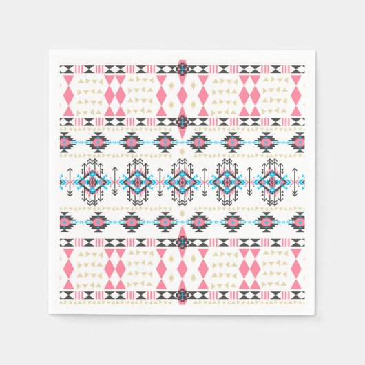 Phantastisches ethnisch geometrisches Stammesmuste Serviette (Vorderseite)