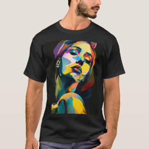 Phantastisches farbiges Frauenplakat T-Shirt