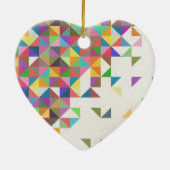 Phantastisches farbiges Retro-geometrisches Muster Keramikornament (Hinten)