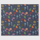 Phantastisches Federmuster Geschenkpapier (Flach)