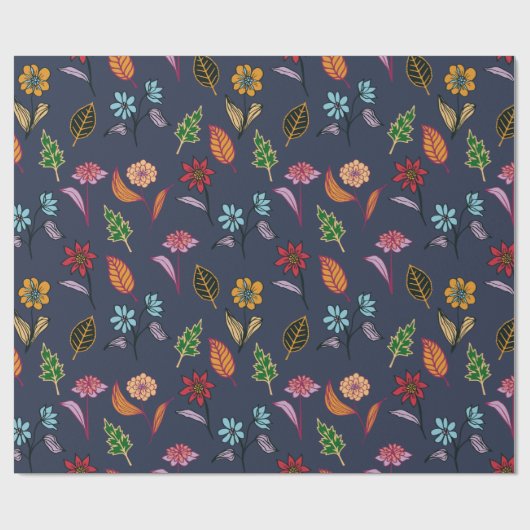 Phantastisches Federmuster Geschenkpapier (Flach)