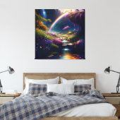 Phantastisches Flachland Wasserfall Landschaft 4 Leinwanddruck (Insitu (Schlafzimmer))