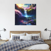 Phantastisches Flachland Wasserfall Landschaft 8 Leinwanddruck (Insitu (Schlafzimmer))