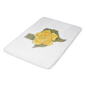 Phantastisches Gelb-Rose von Texas-Muster Blume Badematte (Schrägansicht)