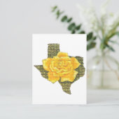 Phantastisches Gelb-Rose von Texas-Muster Blume Begleitkarte (Stehend Vorderseite)