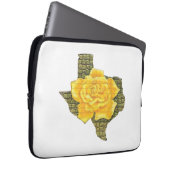 Phantastisches Gelb-Rose von Texas-Muster Blume Laptopschutzhülle (Vorne Rechts)