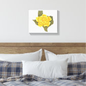 Phantastisches Gelb-Rose von Texas-Muster Blume Leinwanddruck (Insitu (Schlafzimmer))