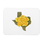 Phantastisches Gelb-Rose von Texas-Muster Blume Magnet (Horizontal)