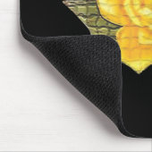 Phantastisches Gelb-Rose von Texas-Muster Blume Mousepad (Ecke)