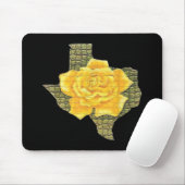 Phantastisches Gelb-Rose von Texas-Muster Blume Mousepad (Mit Mouse)