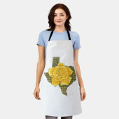 Phantastisches Gelb-Rose von Texas-Muster Blume Schürze (Getragen)