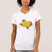 Phantastisches Gelb-Rose von Texas-Muster Blume T-Shirt (Vorderseite)