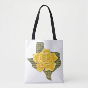 Phantastisches Gelb-Rose von Texas-Muster Blume Tasche