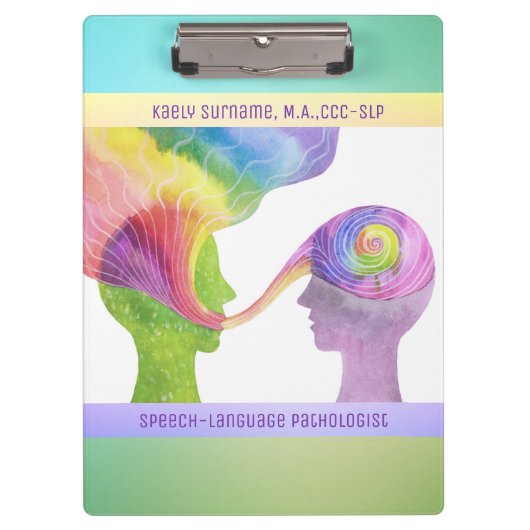 Phantastisches Geschenk! Sprachpathologe Custom Cl Klemmbrett (Vorderseite)