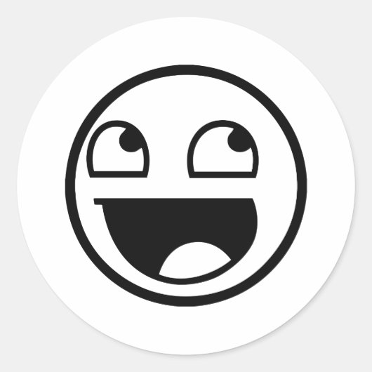 Phantastisches Gesicht Runder Aufkleber (Vorderseite)