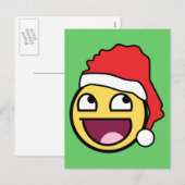 Phantastisches Gesicht Santa Postkarte (Vorne/Hinten)