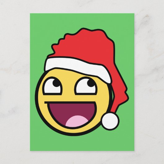 Phantastisches Gesicht Santa Postkarte (Vorderseite)