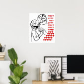 Phantastisches Gesicht und Rage Typ finden Fluv Poster (Heimbüro)