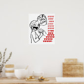 Phantastisches Gesicht und Rage Typ finden Fluv Poster (Küche)