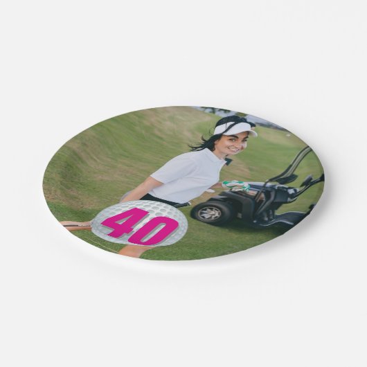 Phantastisches Golf Dame Party Pappteller (Schrägansicht)