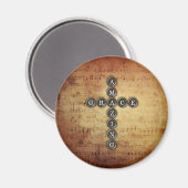 Phantastisches Grace Cross auf Vintager Musik Magnet (Vorderseite/Rückseite)