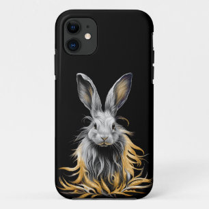 Phantastisches graues Kaninchen am Feuer Case-Mate iPhone Hülle