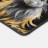 Phantastisches graues Kaninchen am Feuer Schreibtischunterlage (Ecke)