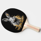 Phantastisches graues Kaninchen am Feuer Tischtennis Schläger (Seitenansicht)