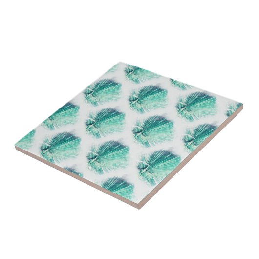 Phantastisches Green Palm Tree Leaf Muster Fliese (Seite)