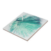 Phantastisches grünes Palmenblätterblatt Wasserfar Fliese (Seite)