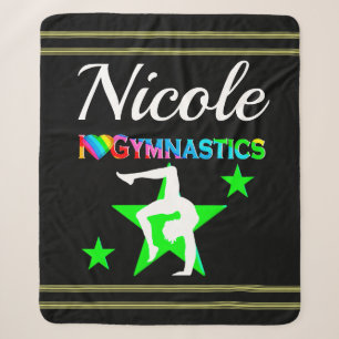 PHANTASTISCHES GRÜNES PERSONALISIERT GYMNASTICS-DE SHERPADECKE