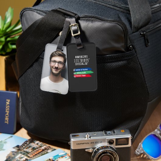 Phantastisches Hubby Checklist-Valentine anpassen Gepäckanhänger (Vorderseite & Rückseite)