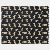 Phantastisches Hundsmuster Fleecedecke (Vorderseite (Horizontal))