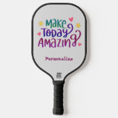 Phantastisches inspirierendes Zitat Pickleball Schläger (Rückseite)