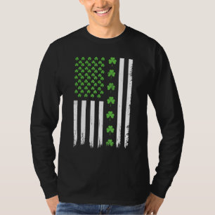 Phantastisches Irish American Flag Kleeblatt Funny T-Shirt