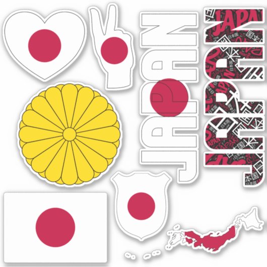Phantastisches Japan - Staatssymbole Aufkleber (Vorderseite)