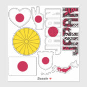 Phantastisches Japan - Staatssymbole Aufkleber (Blatt)