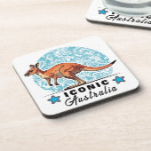 phantastisches Känguru Getränkeuntersetzer (Linke Seite)