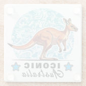 phantastisches Känguru Glasuntersetzer (Rückseite)