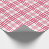 Phantastisches kariertes Muster in Rot und Rosa Geschenkpapier (Ecke)