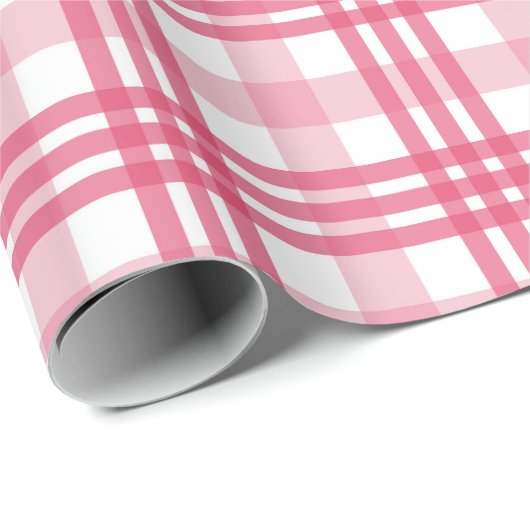 Phantastisches kariertes Muster in Rot und Rosa Geschenkpapier (Rolleneckpunkt)