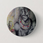 Phantastisches Kenyan Masai Tribe Designer Button- Button (Vorderseite)