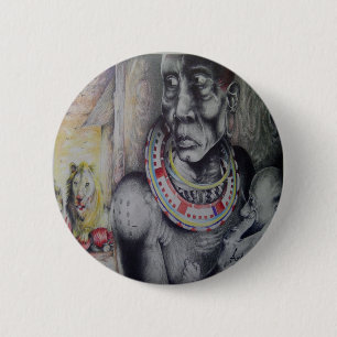 Phantastisches Kenyan Masai Tribe Designer Button- Button