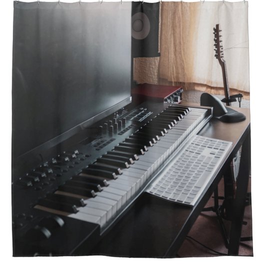 Phantastisches Klavier Duschvorhang (Vorderseite)