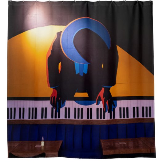 Phantastisches Klavier Duschvorhang (Vorderseite)