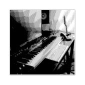 Phantastisches Klavier Gummistempel (Prägung)