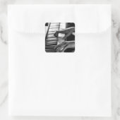 Phantastisches Klavier Quadratischer Aufkleber (Tasche)